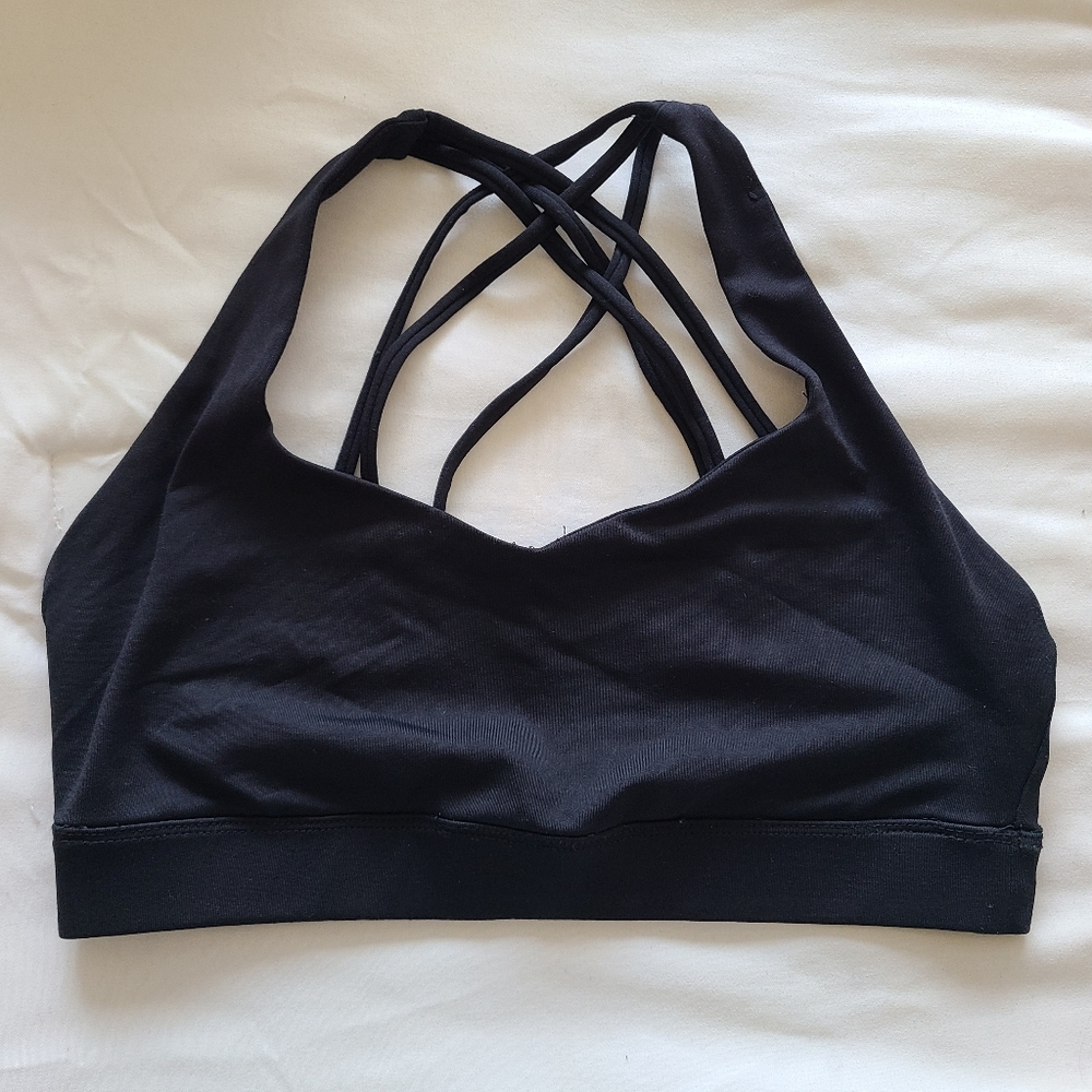 F21 Size M Black Strappy Sports Bra